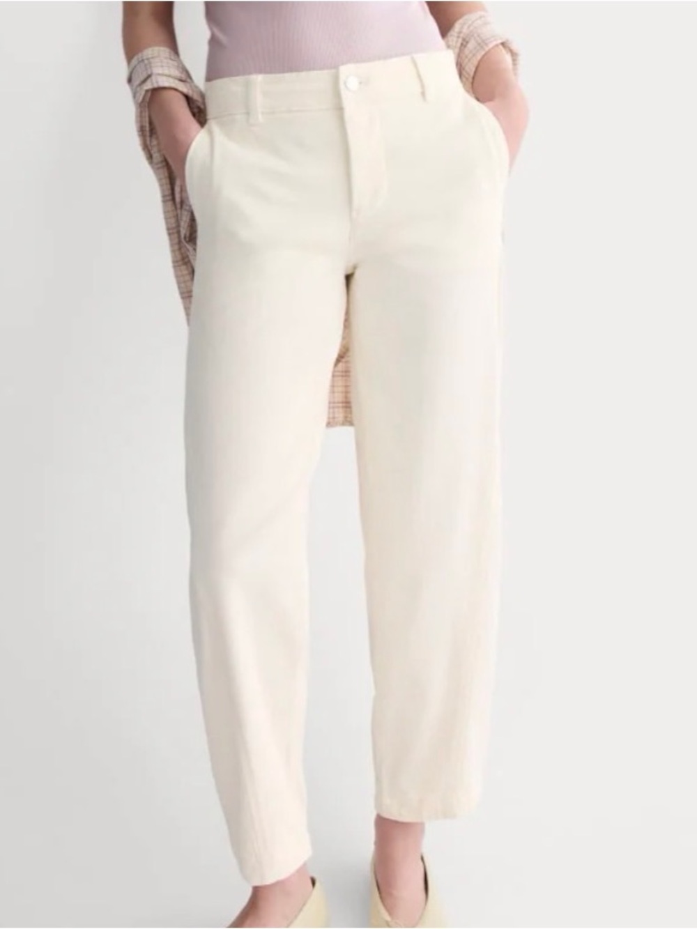 EVERLANE Barrel Jeans - ECRU - US 4 / 26 - 100% organic cotton